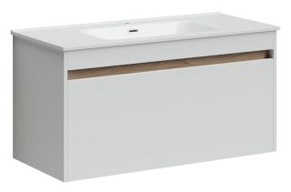 Подвесная тумба под раковину Sancos Smart SM100W 100см белый глянец